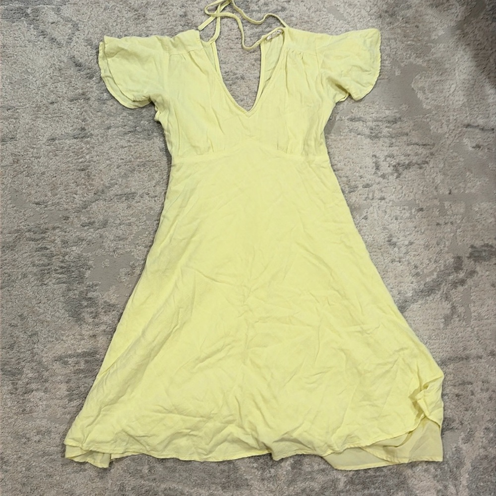 EUC butter yellow maternity dress